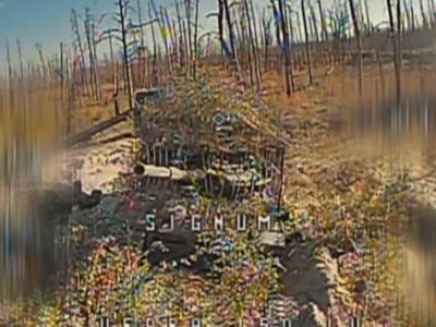 Останній акорд для броні: на Лиманському напрямку пілоти Signum спалили три ворожі танки  