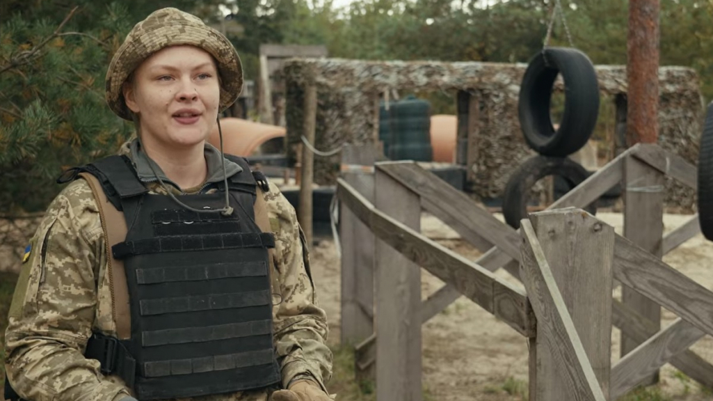 Військовослужбовиця 101 Обр ТрО Єлизавета / скриншот з відео «ТРО Медіа»