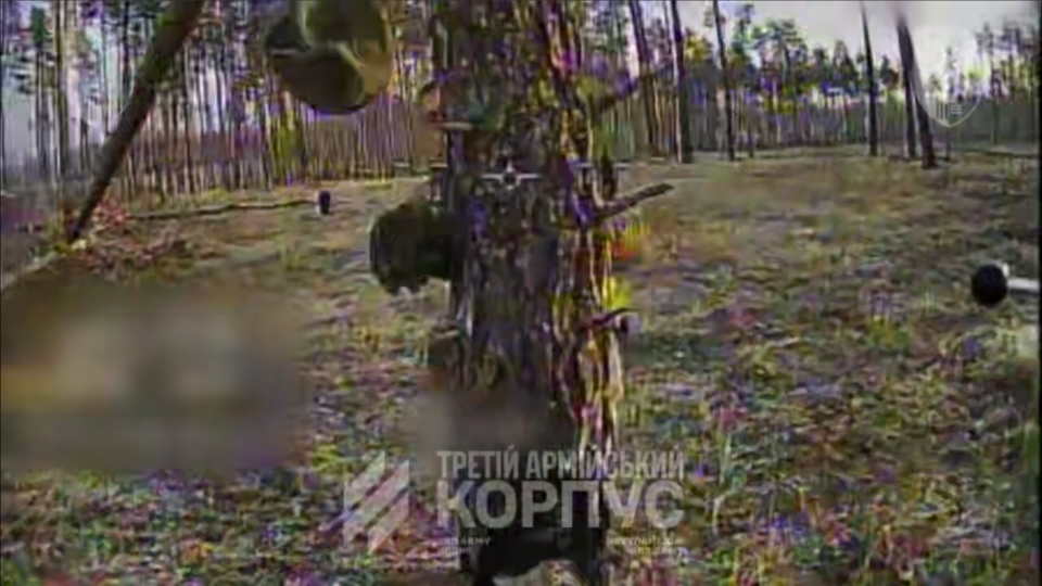 У Серебрянському лісі знищили окупанта, який хотів закидати дрон шапкою  