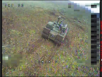 Ворожий робот з кулеметом не доїхав до наших позицій  