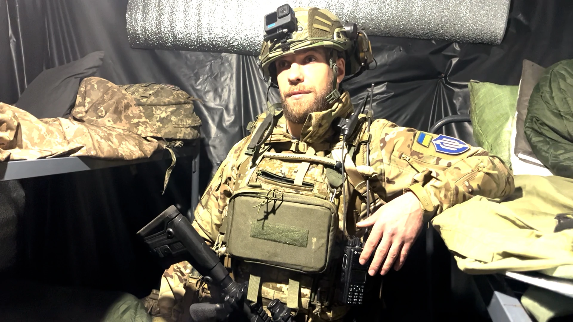 Богдан Шевчук під час роботи на позиціях