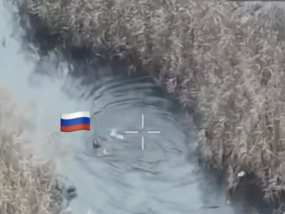 Заплив на той світ — окупант уплав намагався втекти від FPV-дрона  