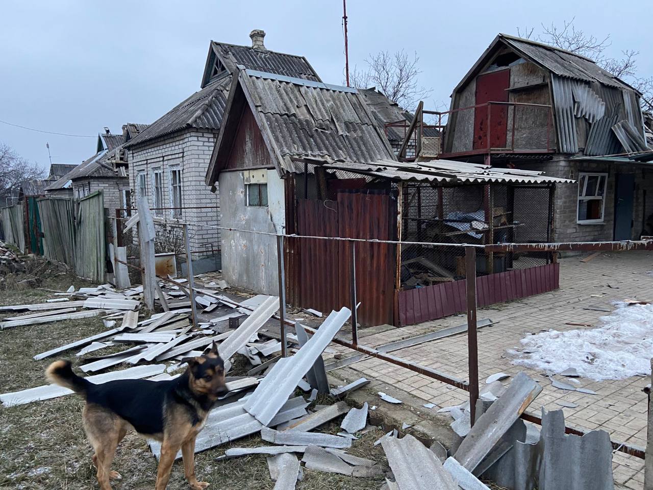 Пошкоджені будинки в Краматорську після російського удару