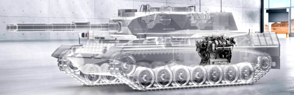 Розміщення рушія в танку Leopard 1A5. Візуалізація FFG
