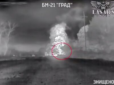 Lasar’s Group знищив два ворожих «Гради», один з яких вдалося уразити просто на ходу  