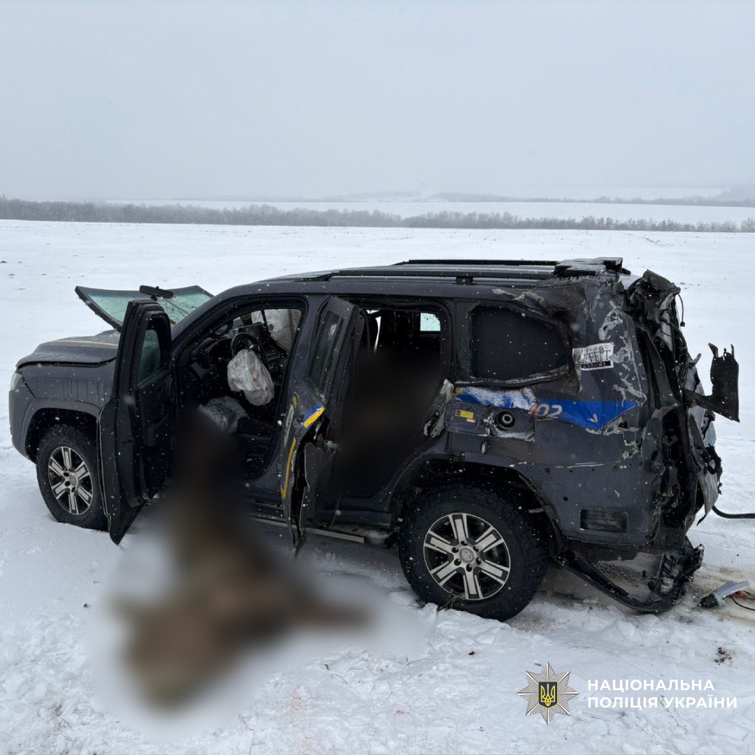 Атакована росіянами машина