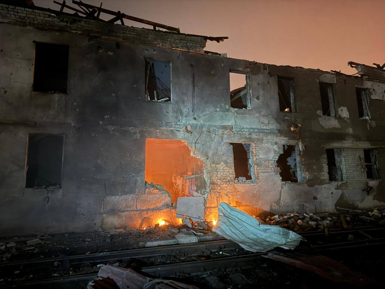 Зруйнований унаслідок атаки росіян будинок