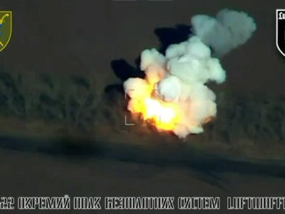 Добре горить російський «Бук» — ворожа система ППО не сховалася у посадці  