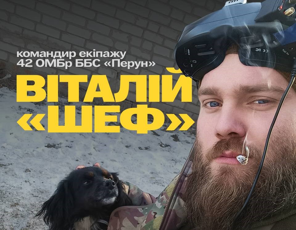 Колаж з портретом бійця