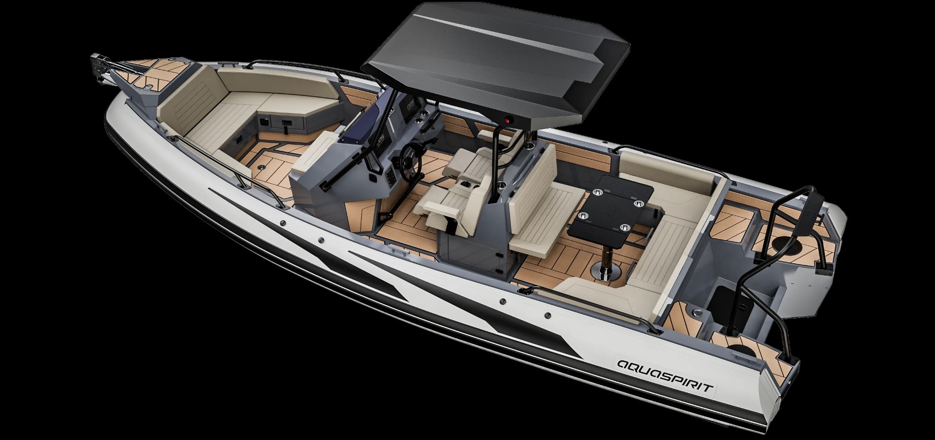 Візуалізація базової моделі човна AQUASPIRIT S700