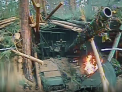 Сховали під деревами й сітками — пілоти Signum спалили російський танк FPV-дроном  