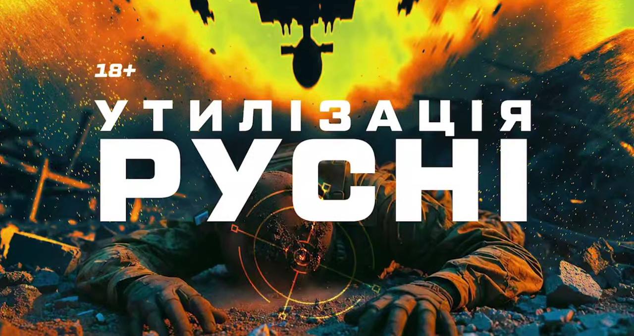 Колаж 425-го ОШП з надписом утилізація русні.
