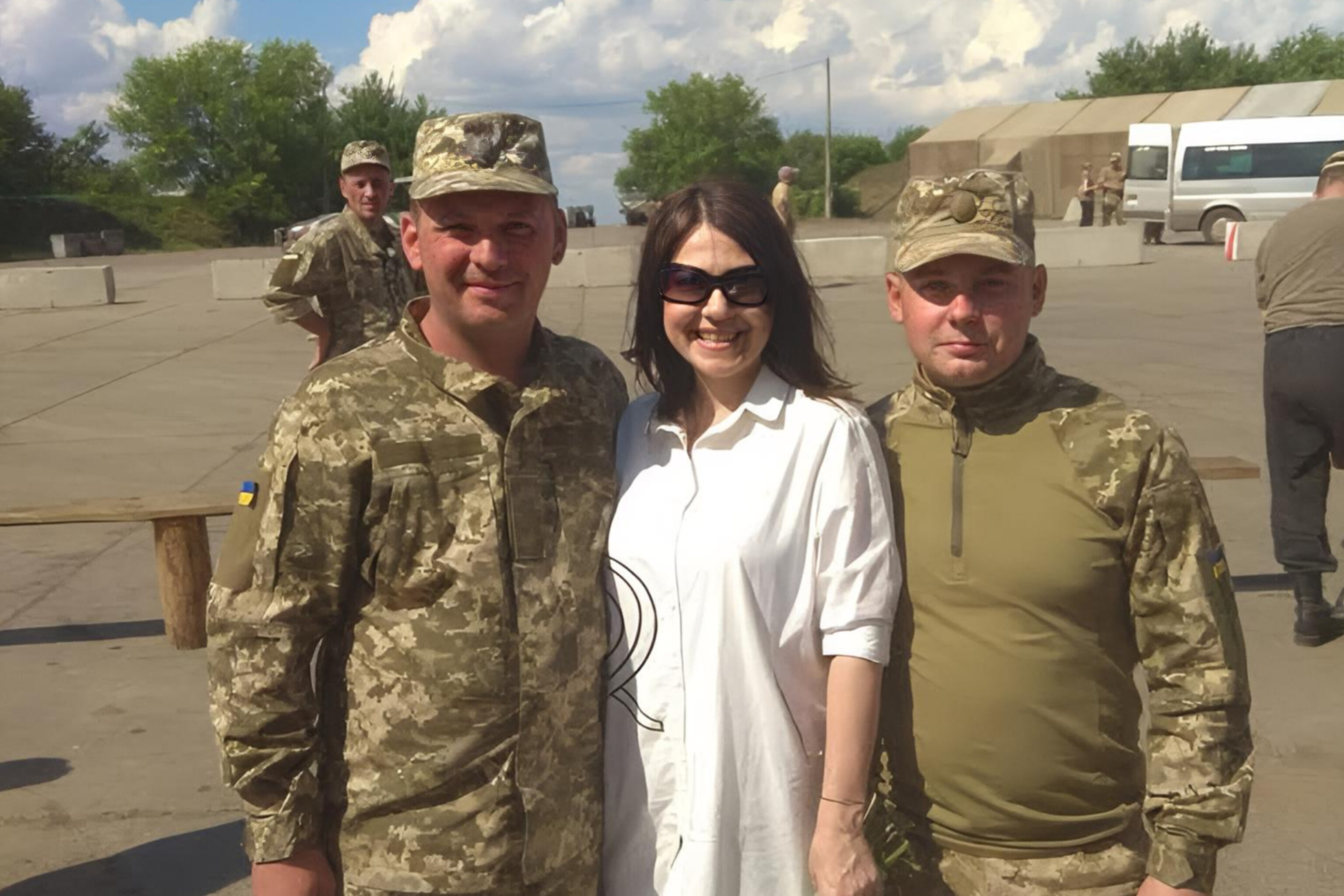 Анжеліка Рудницька на виступі для українських військових