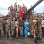 Анжеліка Рудницька на виступі для українських військових