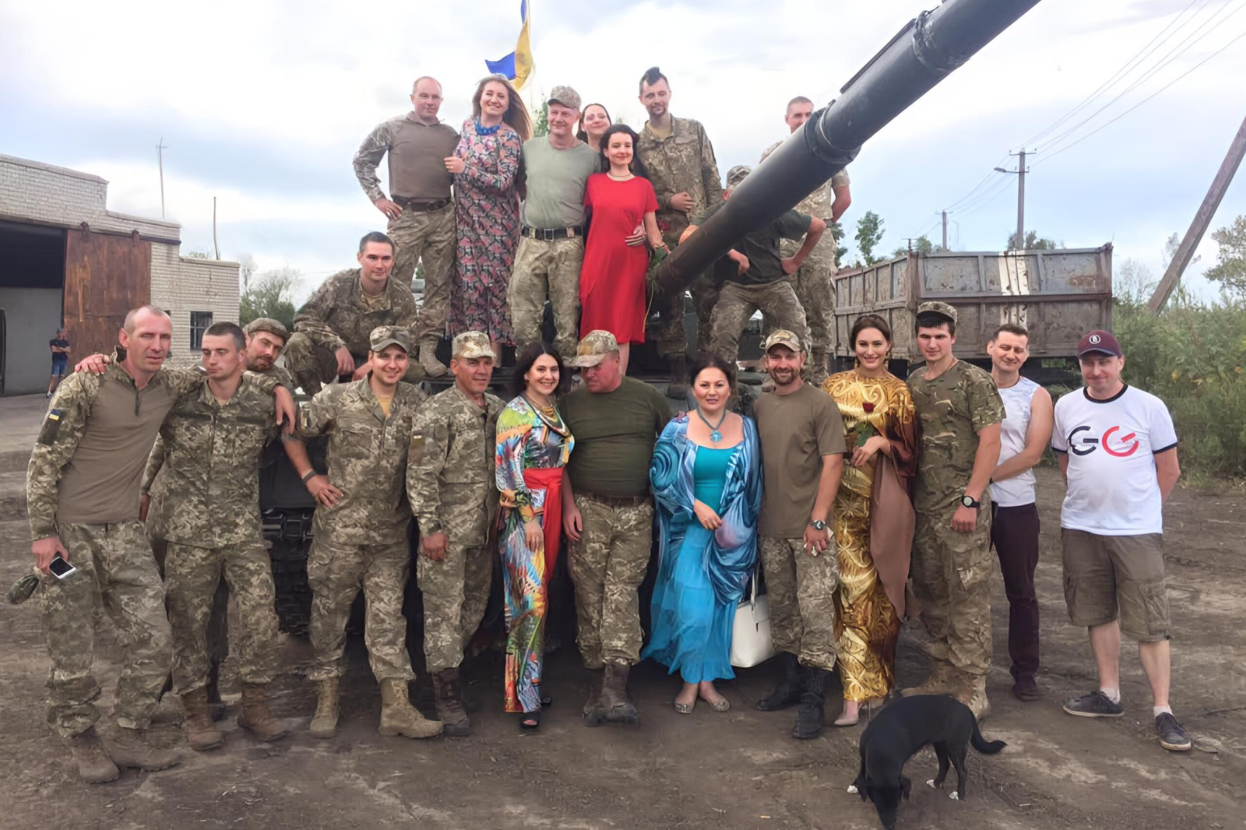 Анжеліка Рудницька на виступі для українських військових