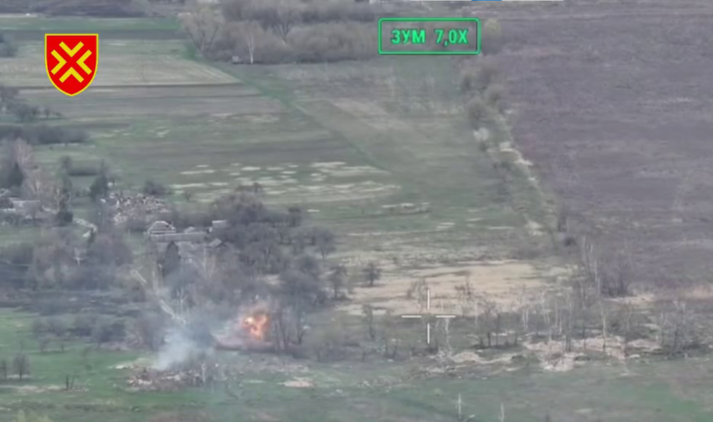 Вибух на російській позиції