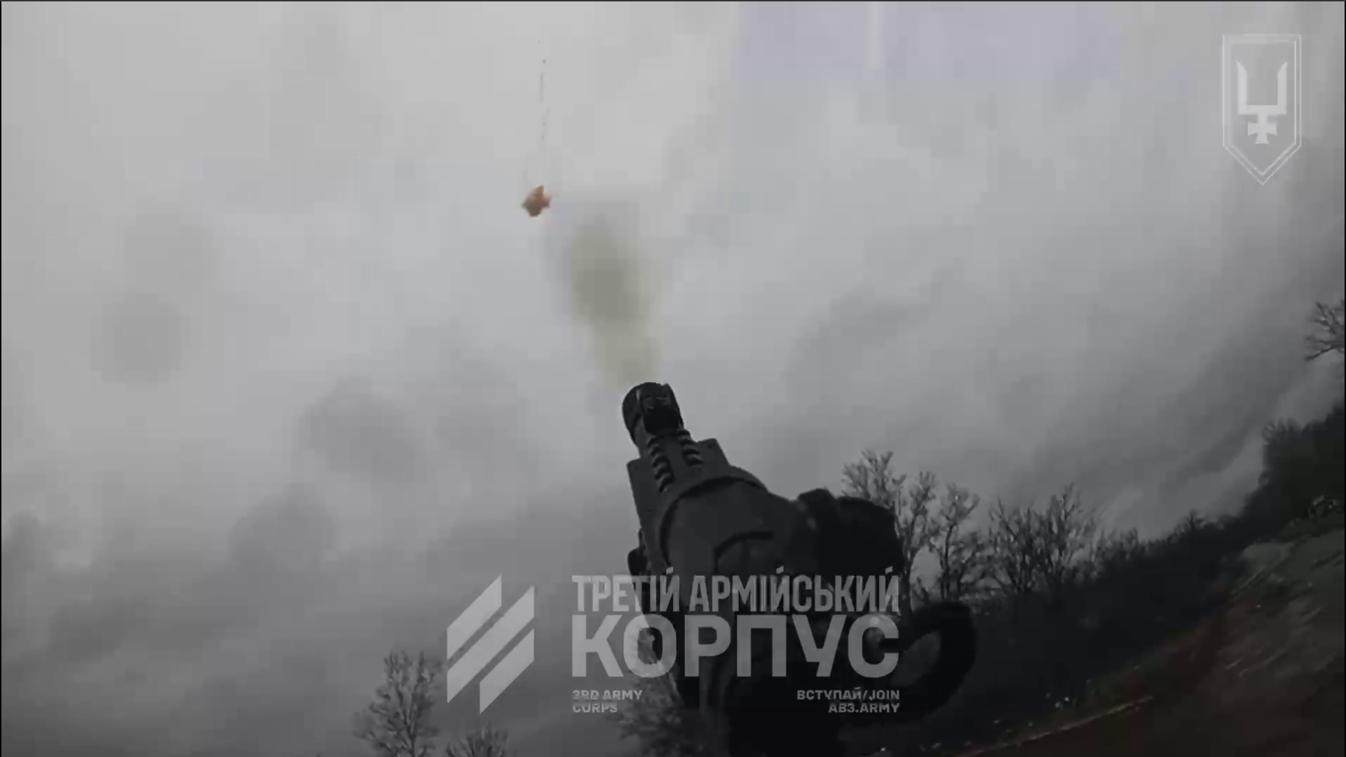 Вибух у небі підбитого дрона