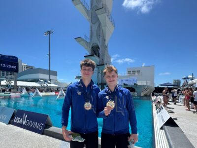 Представники ЗСУ вибороли три медалі на міжнародних змаганнях зі стрибків у воду в США  