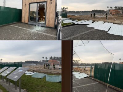 Ворожий дрон впав на Національному військовому кладовищі під час церемонії поховання  