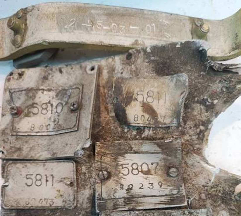 Маркування конструктивних елементів та на бірках окремих блоків ракети КN-23