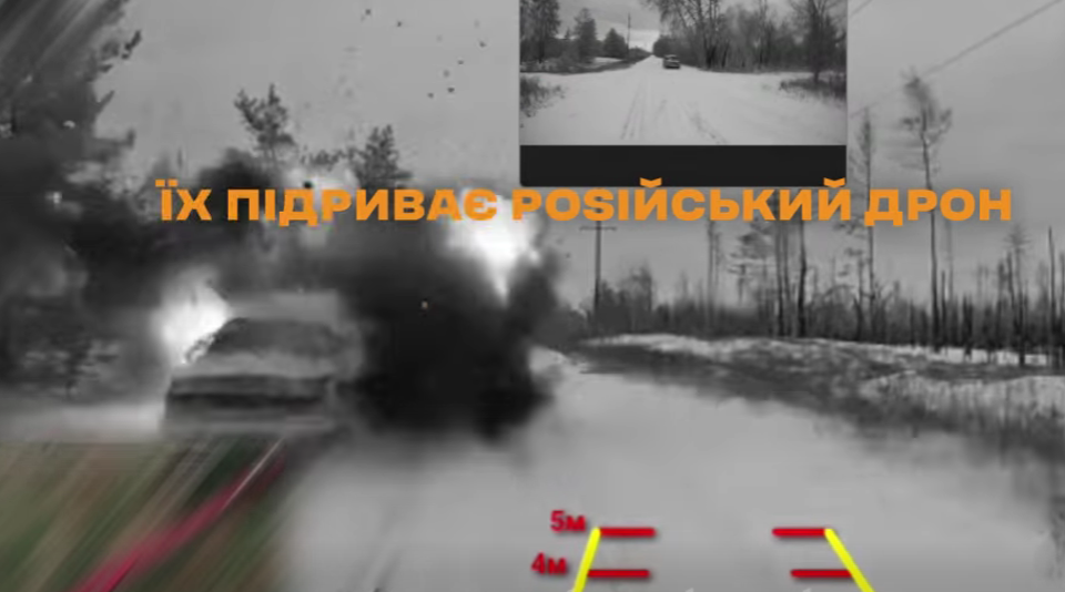 «Б’ють по цивільних» — російський дрон атакував авто на Лиманщині  