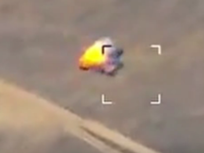 Фаєр-шоу посеред поля: джип окупантів не доїхав до свого «Орлана»  