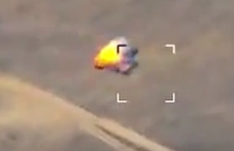Фаєр-шоу посеред поля: джип окупантів не доїхав до свого «Орлана»  