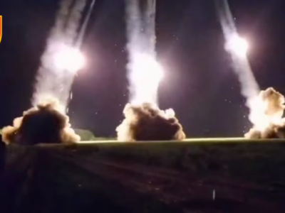 Нічний шторм від «реактивників»: 27-ма артбригада показала ефектний залп одразу трьох «Ураганів»  