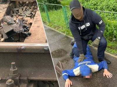 Майстер з ремонту ліфтів, який намагався пустити під укіс потяг на Київщині, отримав 15 років в’язниці  