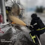 Загорілися паливна колонка