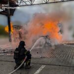 Загорілися паливна колонка