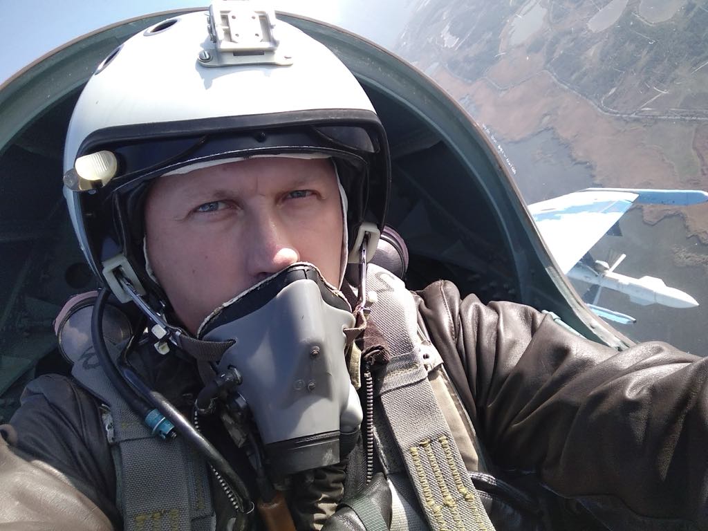Юрій Погорілий під час вильоту за штурвалом бойового літака