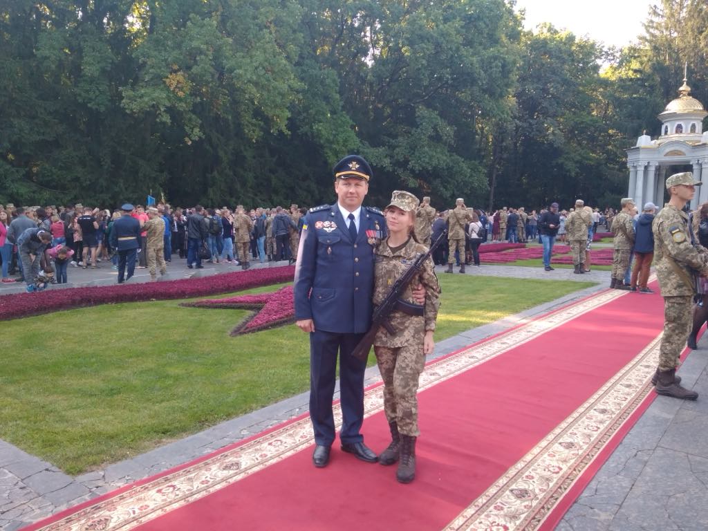 Юрій Погорілий зі старшою донькою