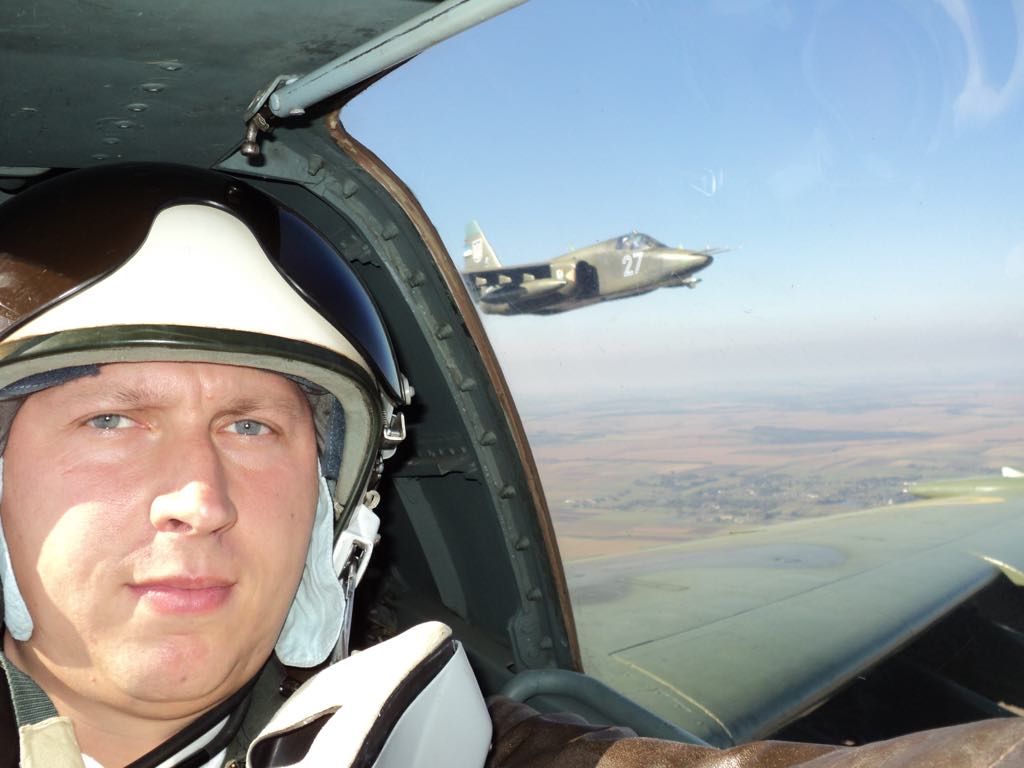 Юрій Погорілий під час вильоту за штурвалом бойового літака