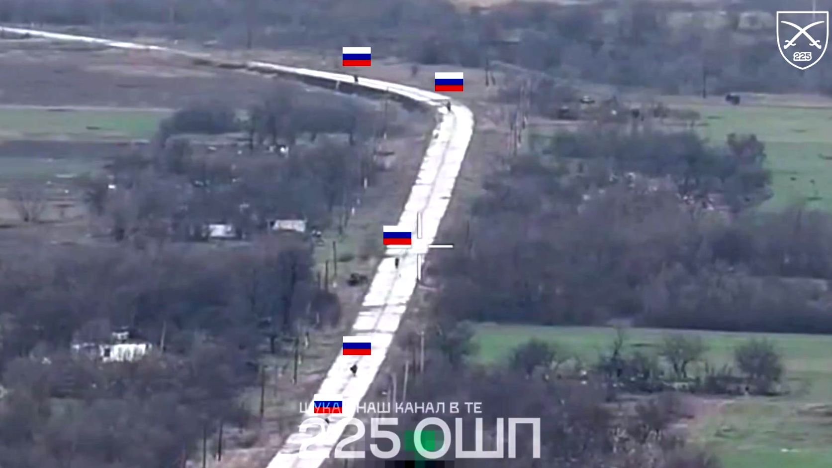 Колона російських штурмовиків на мотоциклах