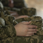 Курсанти Збройних Сил України на зустрічі з військовослужбовцями – Героями України: Павлом Романюком, В'ячеславом Агеєвим.