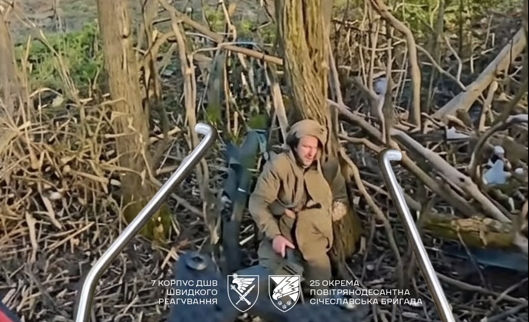 Окупанти притиснувся до дерева