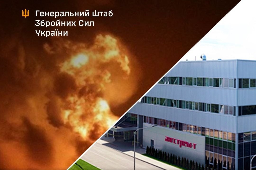 Колаж з двох фото. На першому — вогонь, на другому — нежитлова будівля