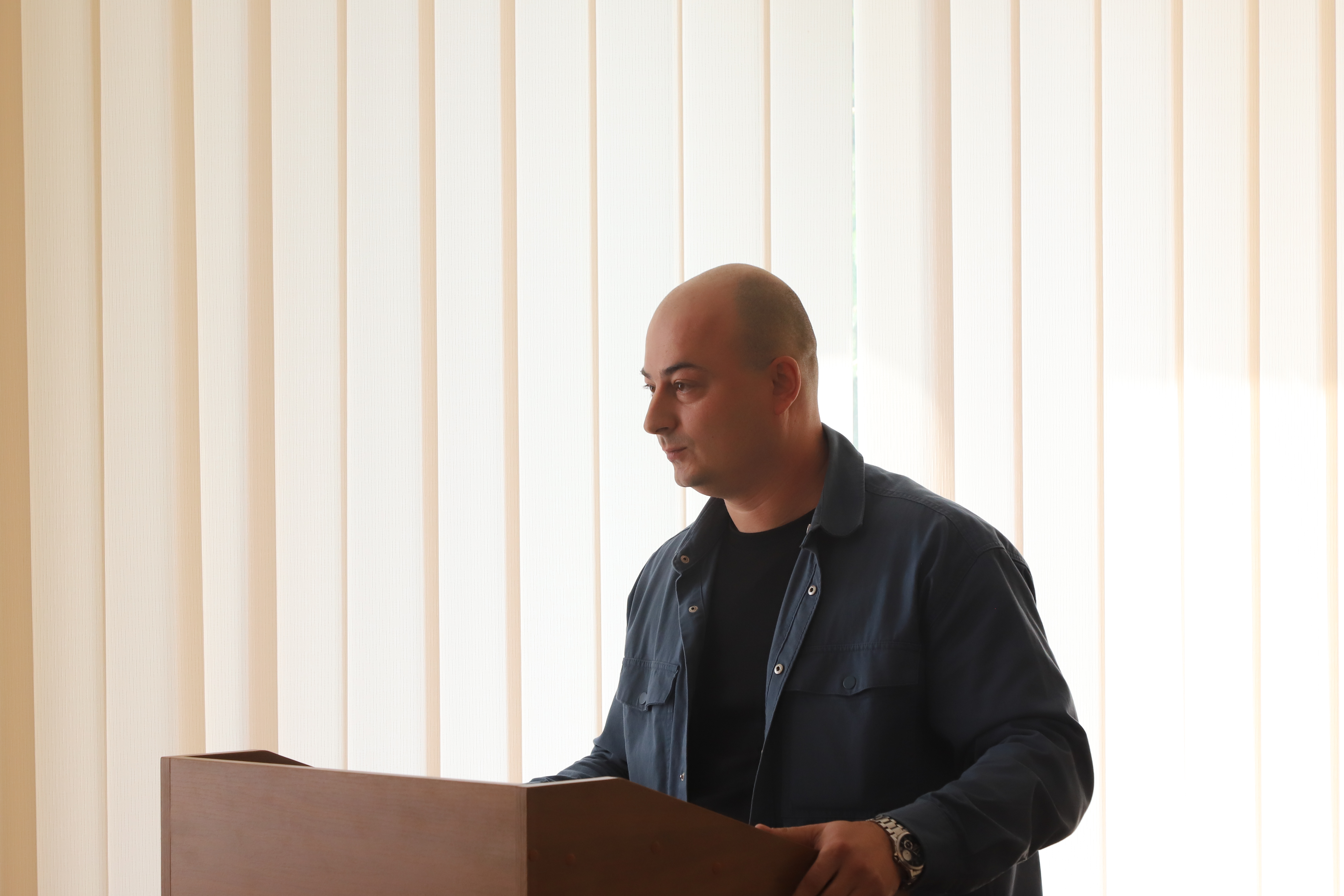Виступ учасника науково-практичної конференції, присвяченої актуальним питанням забезпечення ЗСУ паливно-мастильними матеріалами