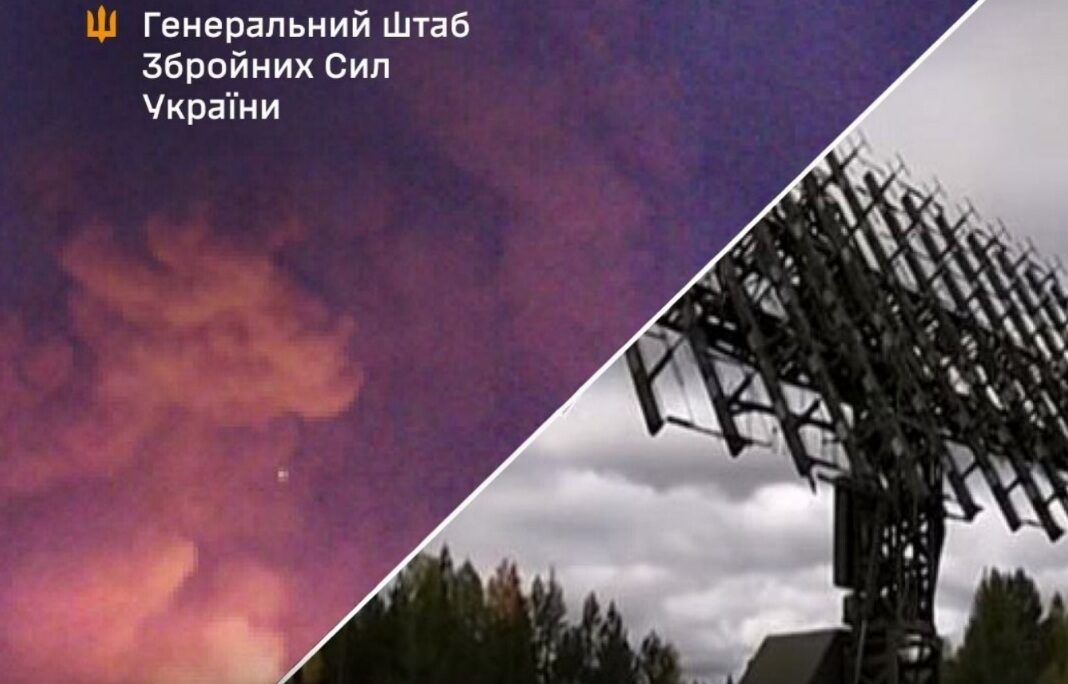 Колаж з димом від ураження НПЗ та РЛС