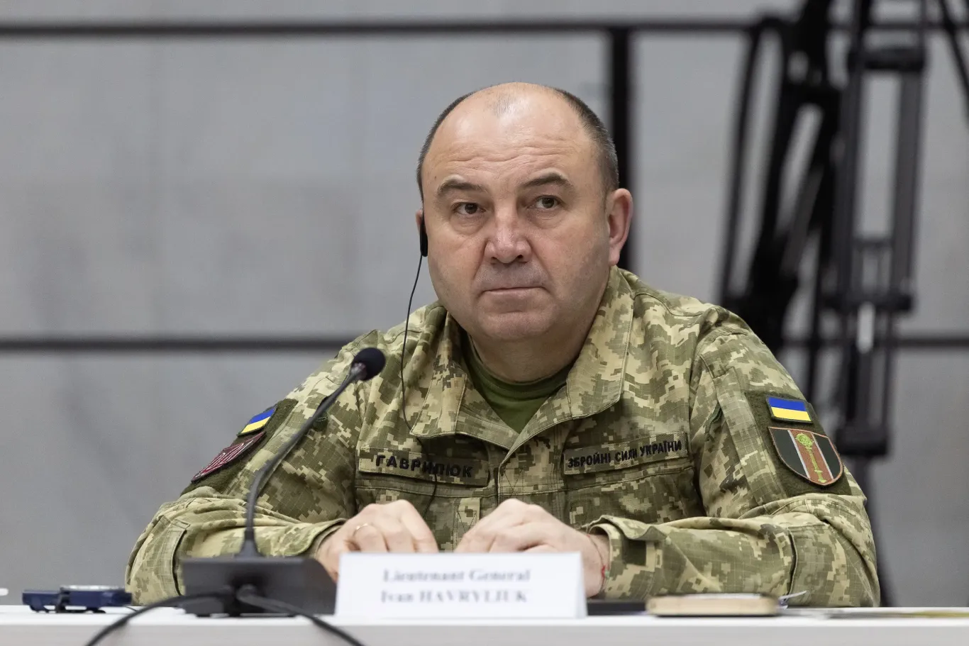 Заступник Міністра оборони України генерал-лейтенант Іван Гаврилюк під час виступу у Німеччині