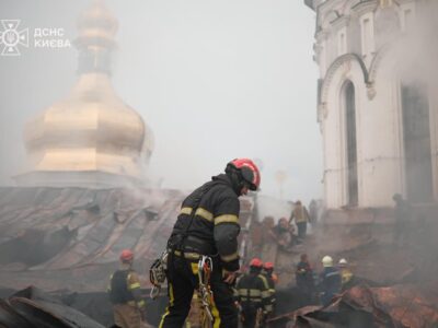 На території Києво-Печерської Лаври триває ліквідація наслідків російських ударів