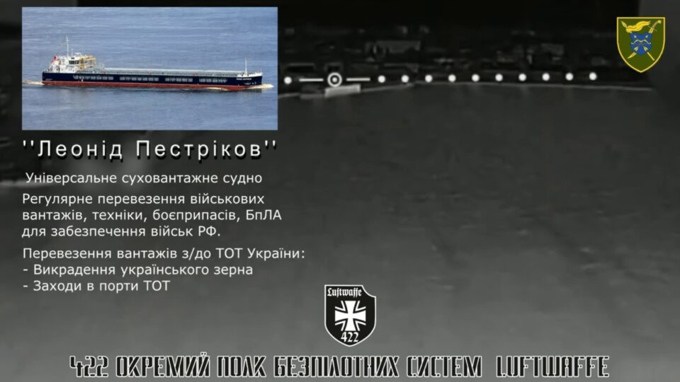 Пілоти Luftwaffe уразили ворожий суховантаж у порту Бердянська  