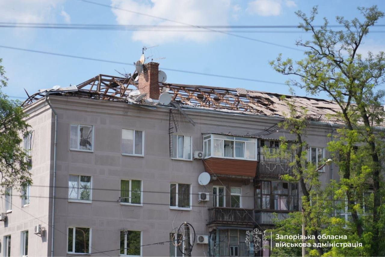 Наслідки обстрілів Запоріжжя