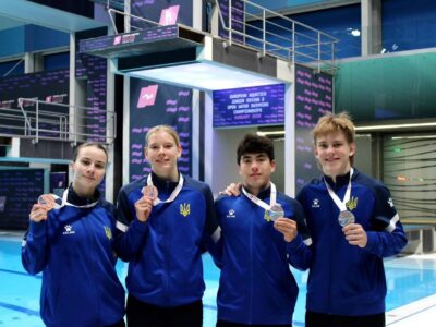 Армійські спортсмени вибороли дві медалі чемпіонату Європи зі стрибків у воду серед юніорів