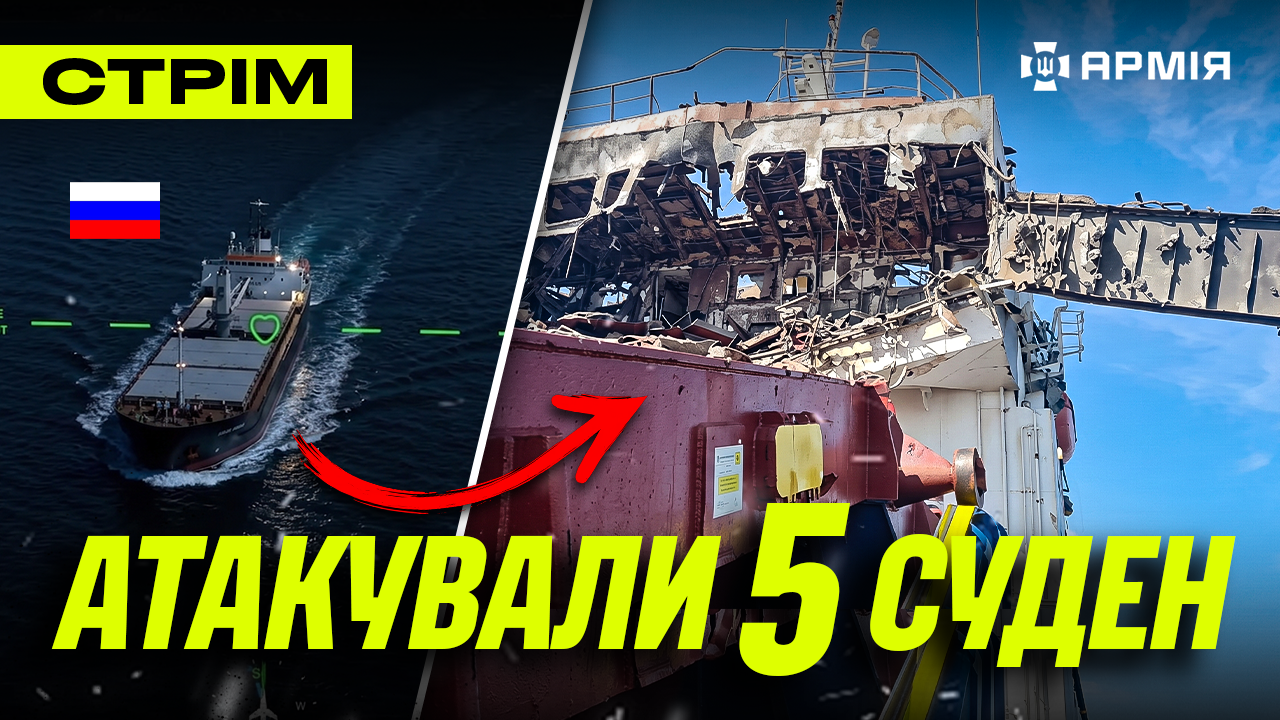 Колаж з ураженими російськими кораблями