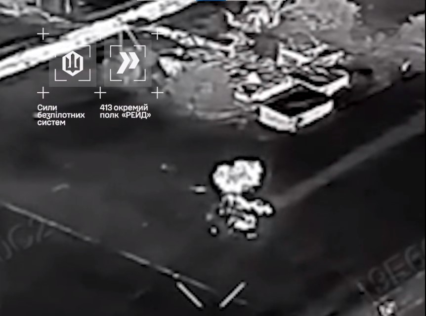 Вибух російського піхотинця