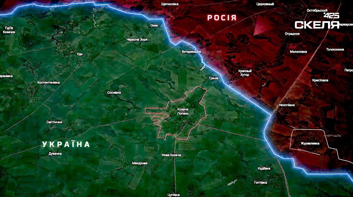 Карта українського прикордоння у Харківській області