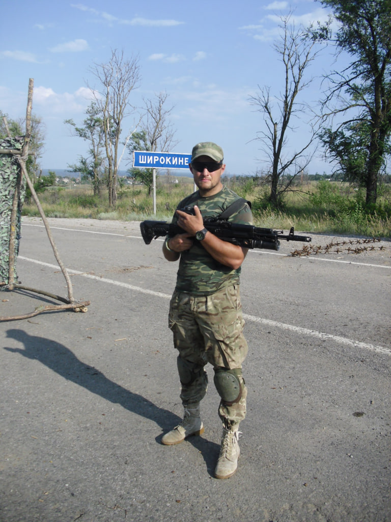 Андрій Орлов в зоні АТО біля Штрокине