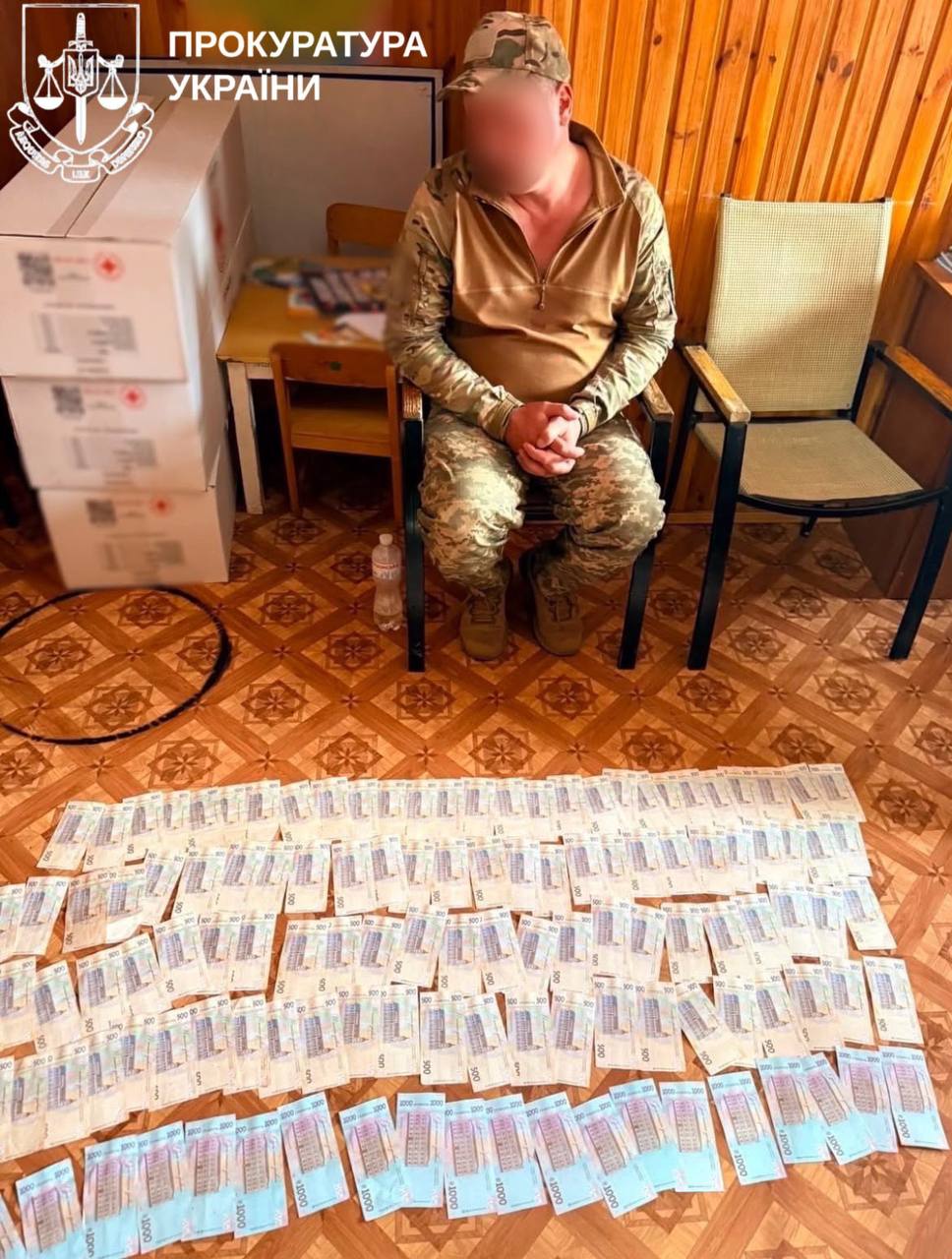 Затриманий та кошти